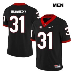 Men's Georgia Bulldogs NCAA #31 Reid Tulowitzky Nike Stitched Black Legend Authentic College Football Jersey YDN6054QD
